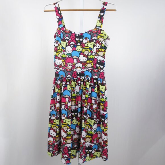 RARE Japan LA for Sanrio Fit and Flare Skater Dress, All Over Pattern Size M - Picture 7 of 9